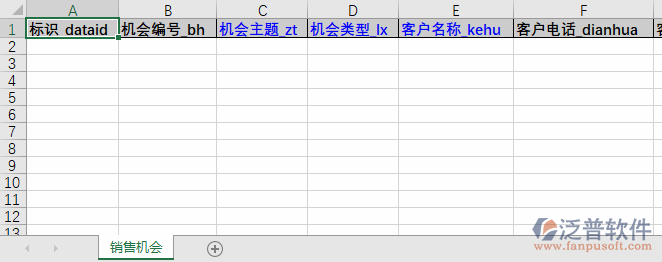 銷售機(jī)會導(dǎo)入表格