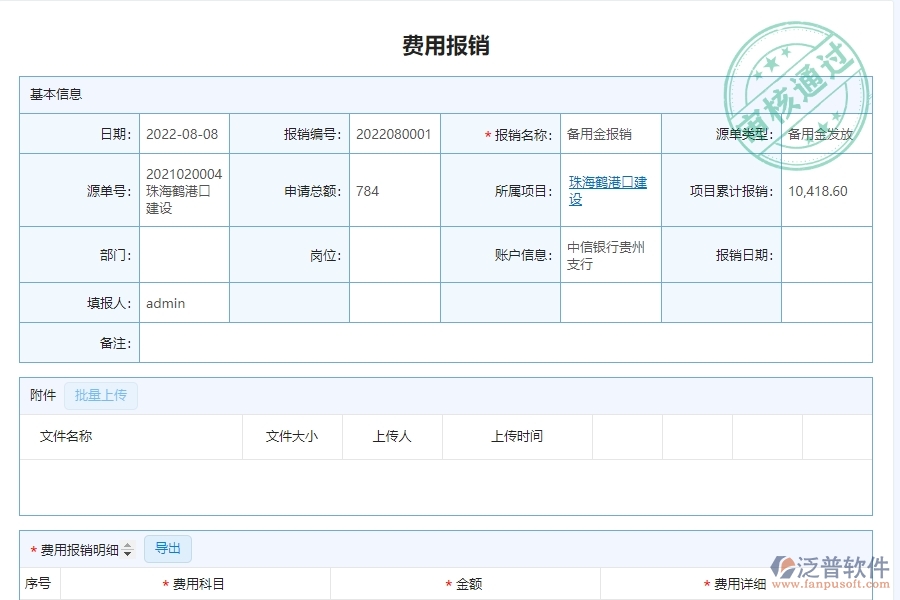 二、泛普軟件-幕墻工程企業(yè)管理系統(tǒng)如何有效提高財務報表中的費用報銷查詢