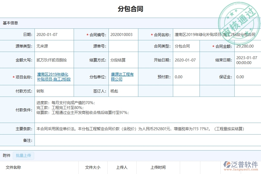 泛普軟件-市政工程管理系統(tǒng)中分包進(jìn)度款申報列表的競爭優(yōu)勢