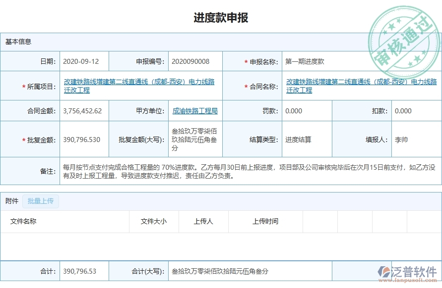 二、泛普軟件-弱電工程項目管理系統(tǒng)在進度款收入申報管理的方案