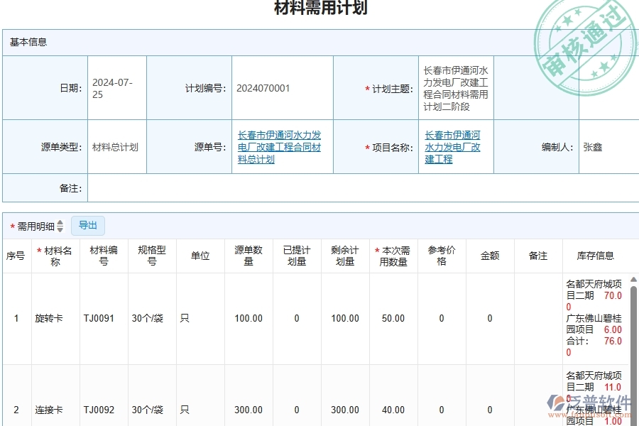 三、泛普軟件-幕墻工程企業(yè)管理系統(tǒng)中材料需用計(jì)劃的的框架設(shè)計(jì)思路