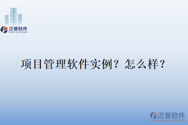 項目管理軟件實例？怎么樣？