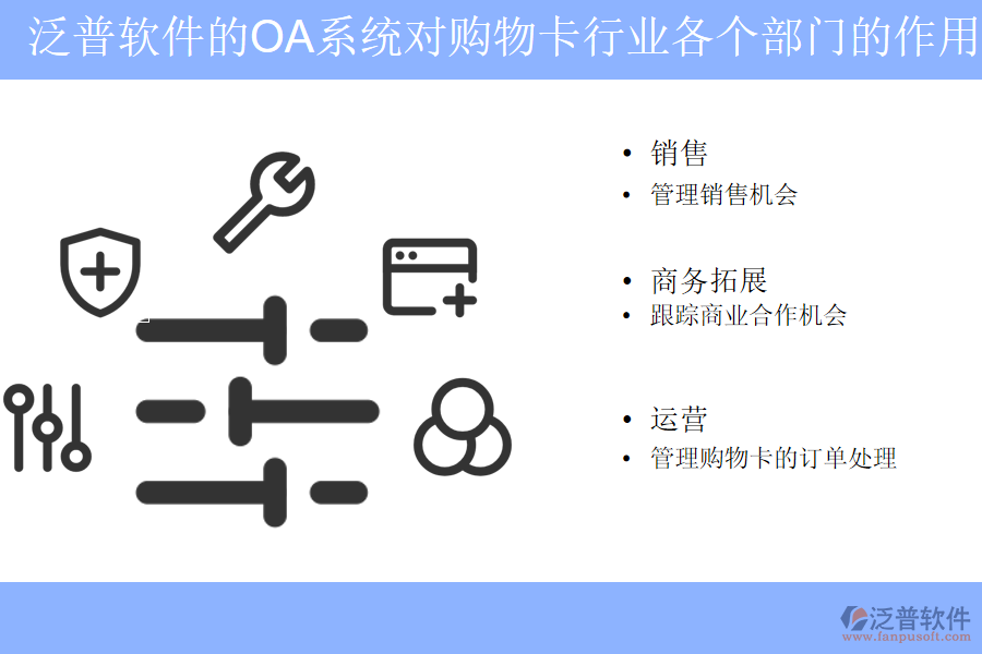 泛普軟件的OA系統(tǒng)對(duì)購(gòu)物卡行業(yè)各個(gè)部門的作用