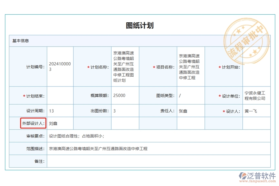 揭秘施工企業(yè)工程<a href=http://www.napavibes.com/xm/ target=_blank class=infotextkey>項目管理軟件</a>圖紙計劃中外部設計人字段的編制之道